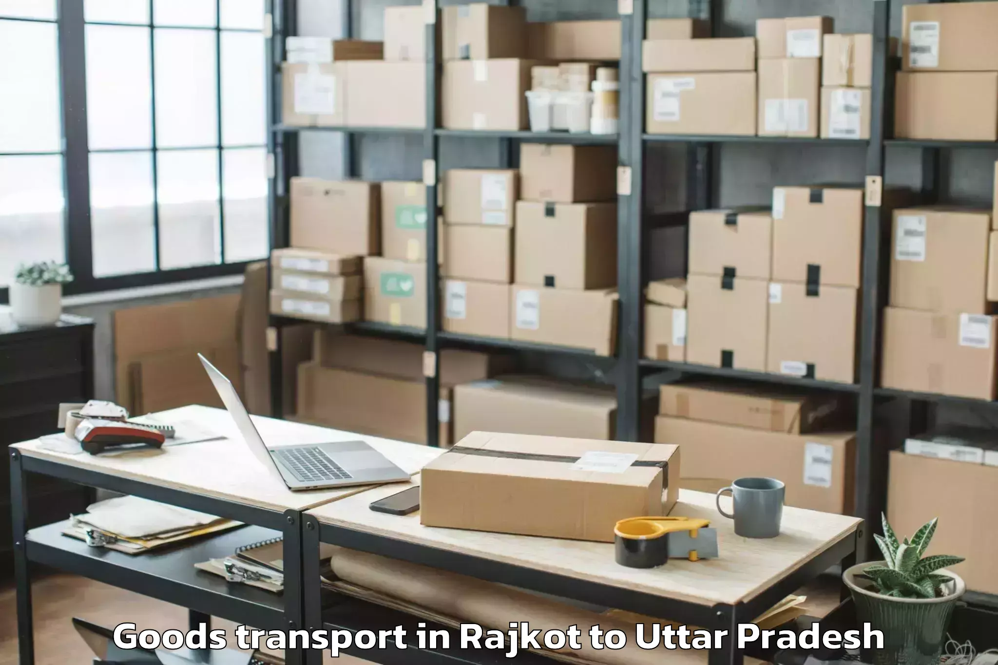 Book Rajkot to Mainpuri Goods Transport